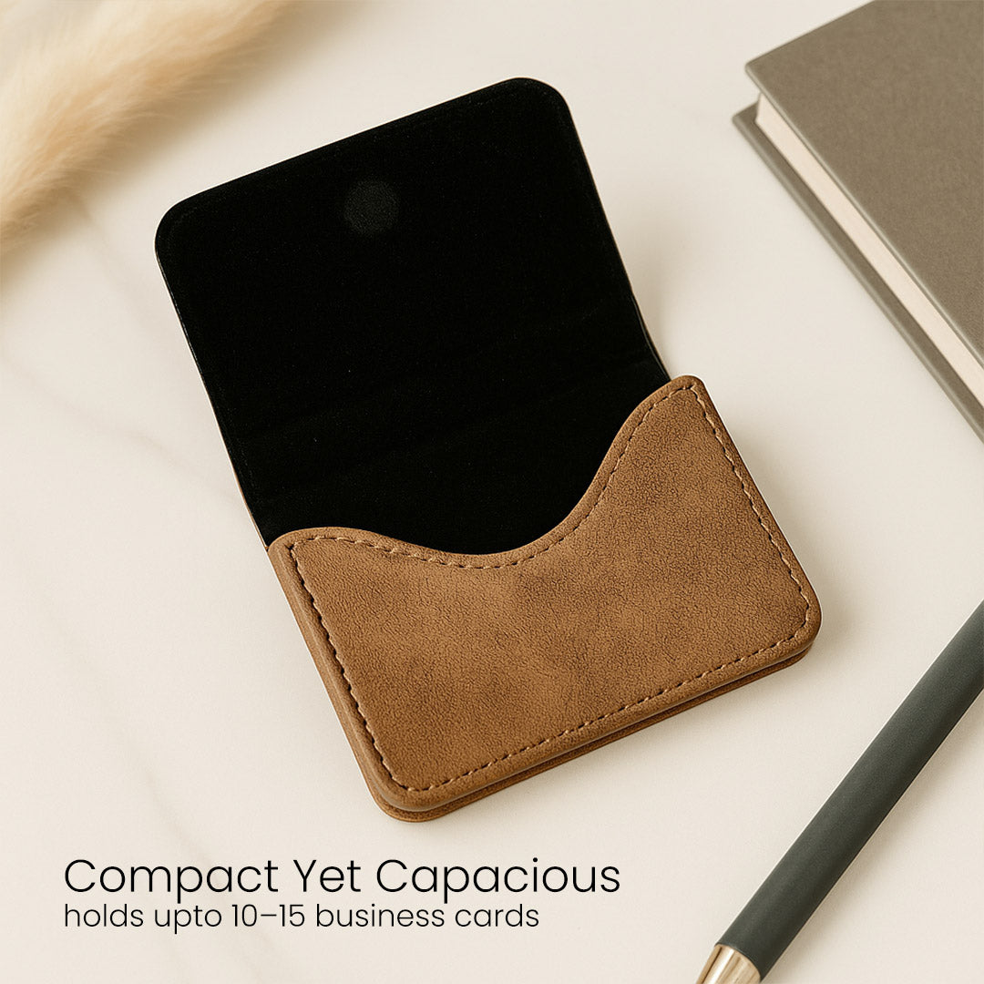 Premium Personalized Leather Business Card Holder | Love Craft Gifts