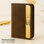 Premium Personalized Leather Business Card Holder | Love Craft Gifts
