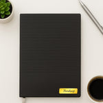 Premium Personalized Name Diary – Black Textured Executive Notebook with Metal Plate | Love Craft Gifts
