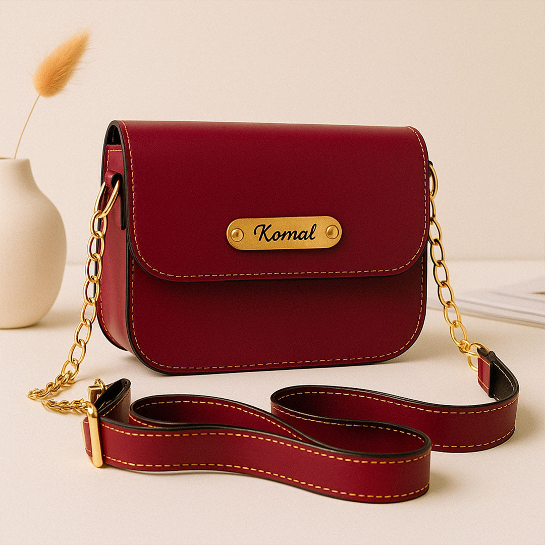 Personalized Premium Leather Sling Bag | Love Craft Gifts