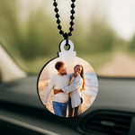 Custom Photo Car Hanger – Round Acrylic | Love Craft Gifts