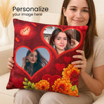 Personalized Photo Cushion with Heart Design | Love Craft Gifts