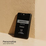 Personalized Denver Black Code Pocket Perfume | Love Craft Gifts