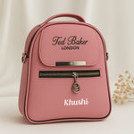 Personalized Women's Leather Sling Bag – Custom Name, Heart Charm & Elegant Design | Love Craft Gifts
