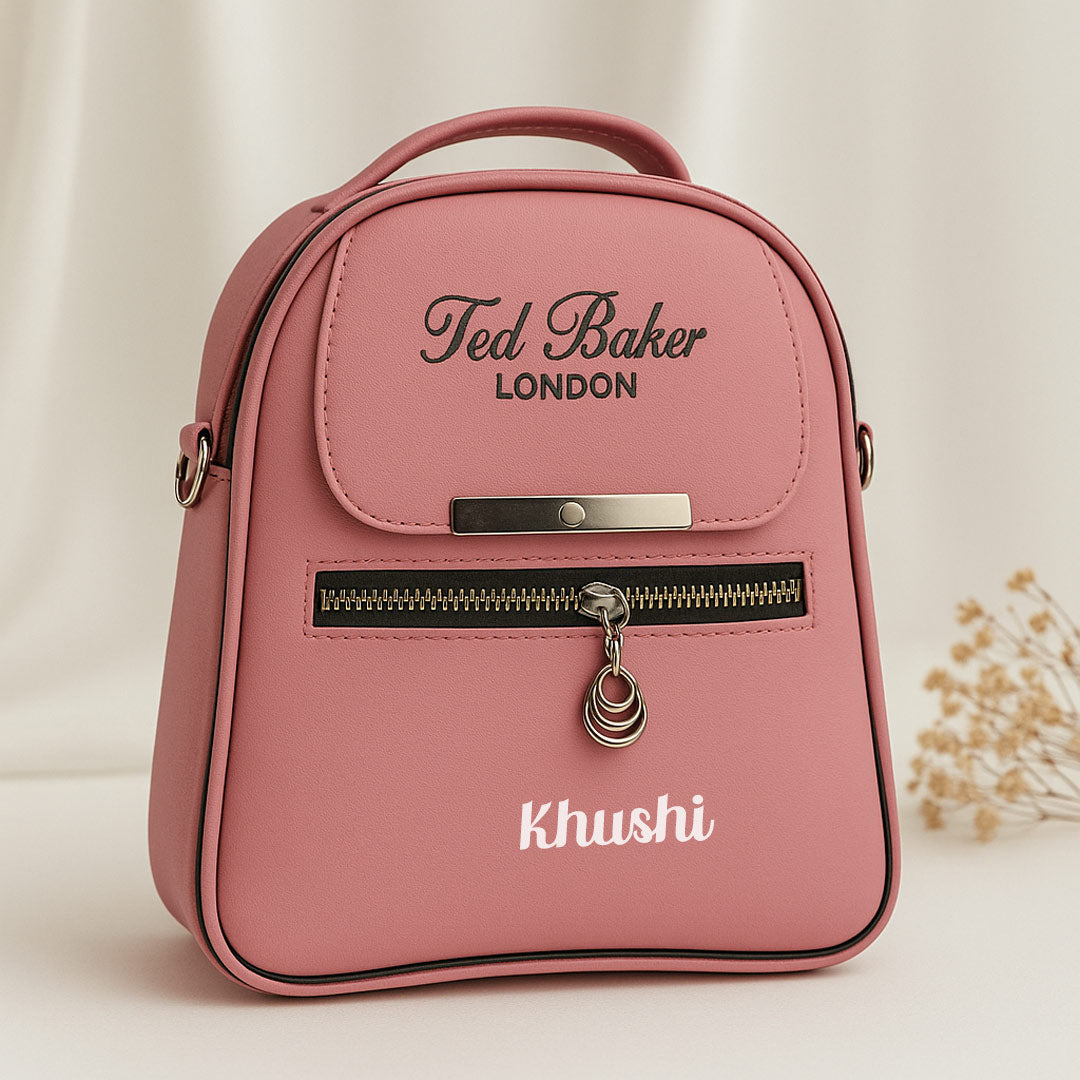 Personalized Women's Leather Sling Bag – Custom Name, Heart Charm & Elegant Design | Love Craft Gifts