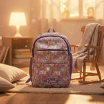 Personalized Kids Backpack With Name – Purple Unicorn Print School Bag for Girls