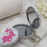 Personalized Unicorn Mirror Keychain – Glitter Design | Love Craft Gifts