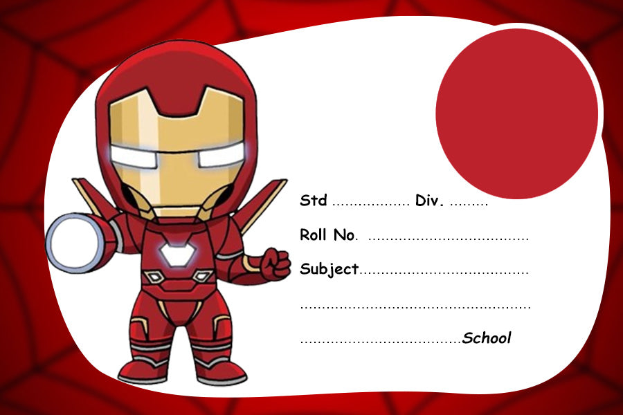 Red Avengers Cartoon Name Slips 