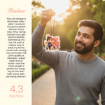 Customized Family Car Hanging | 4-Member Cartoon Acrylic Name Hanger | Personalized Car Dashboard Accessory