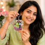 Customized Mom Photo Acrylic Keychain | Heart Shape Personalized Gift | Love Craft Gifts™