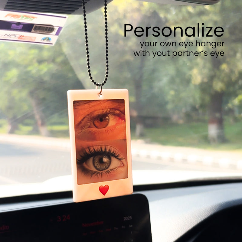 Couple Eye Car Hanger (2×3" – Custom Eye Photo)| Love Craft Gifts