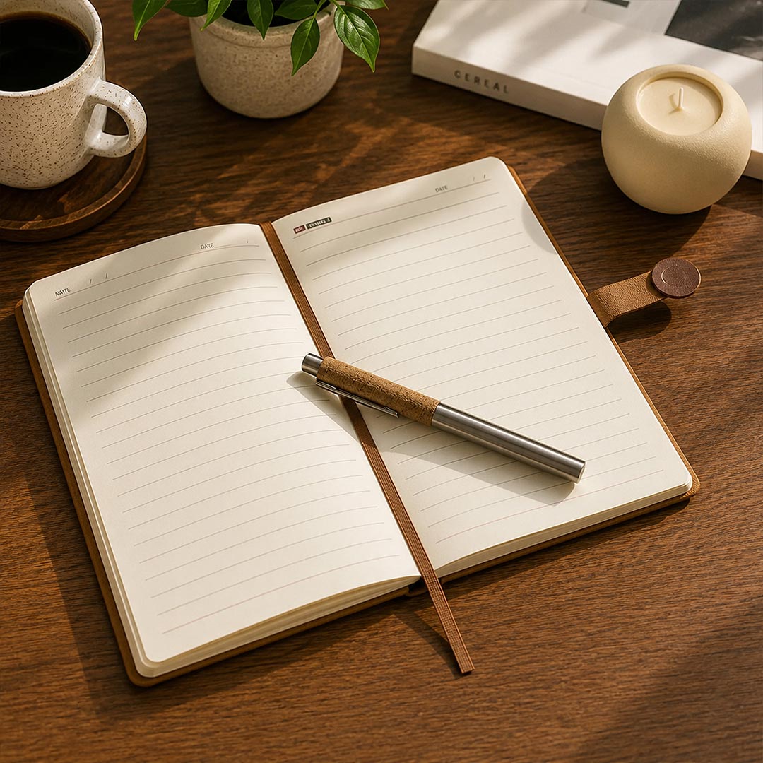 Personalized Leatherette Notebook with Custom Name Engraving | Premium A5 Journal Gift for Professionals, Students & Corporate Gifting - 5.8x8.3" | Love Craft Gifts™