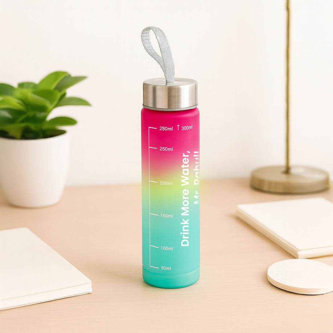 Personalized Gradient Water Bottle with Time Markers | Love Craft Gifts
