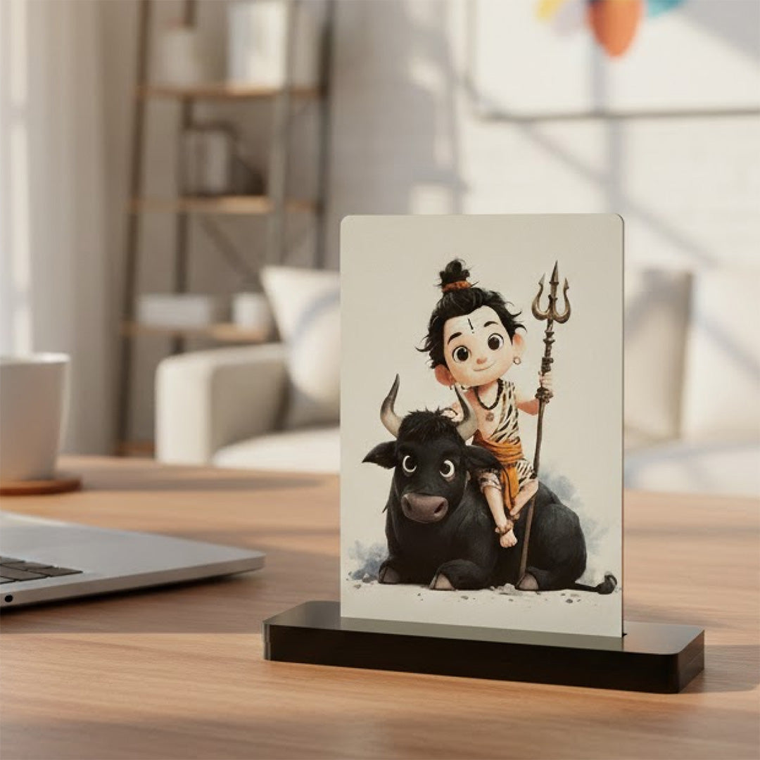 Baby Shiv Ji Acrylic Table Stand (2.5×3.5 Inch) | Love Craft Gifts