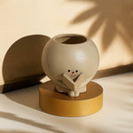 Smile Cute Bookworm  Pot  | Love Craft Gifts