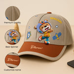 Custom Name Kids Cap with Frog Spinner – Playful Cartoon Hat for Toddlers | Love Craft Gifts