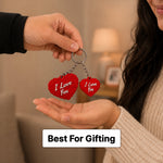 I Love You Heart Couple Keychain Set – Romantic Love Heart Keyring Gift for Couples & Valentine’s Day (Standard Gift Size) | Love Craft Gifts™