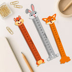 Personalized Cartoon Animal Rulers – Cute Name-Printed 15cm Scale Set for Kids | Love Craft Gifts