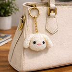 Cute Bunny Pom Pom Keychain – Fluffy Rabbit Bag Charm & Key Ring Accessory | Love Craft Gifts