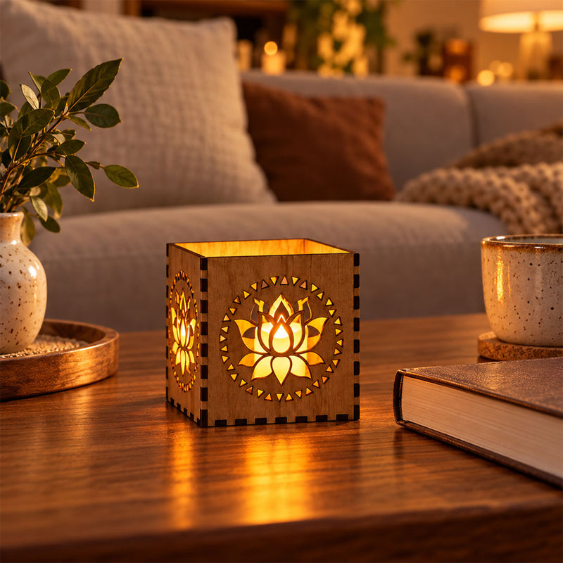 Decorative Lotus Diya Holder 4x4" | Festive Pooja and Home Decoration | Love Craft Gifts™