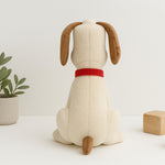 Custom Dog Plush Toy with Red Polka Bow – Soft Stuffed Animal | Love Craft Gifts