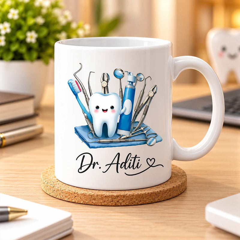 Dental Doctor Name Mug | Custom Clinic Desk Gift | Love Craft Gifts™