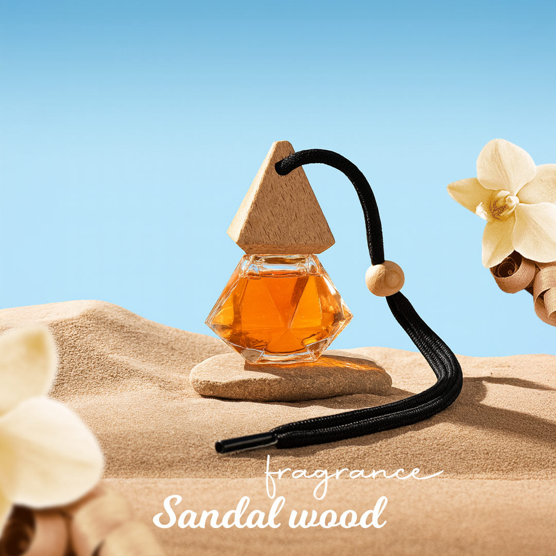 Diamond Shape Customized Car Hanging Perfume Bottle with Name | Love Craft Gifts