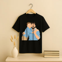 Custom Father & Child Illustration T-Shirt