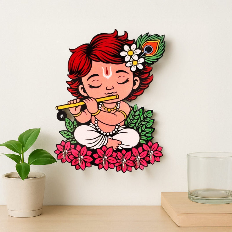 Personalized Baby Krishna Acrylic Wall Key Holder | Love Craft Gifts