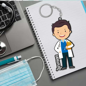 Doctor Keychain With Name