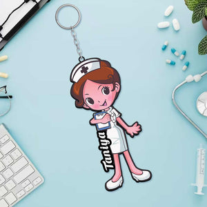 Nurse Keychain With Name