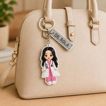 Doctor Cartoon Acrylic Name Keychain Premium Custom Gift | Love Craft Gifts™