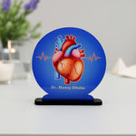 Personalized Doctor’s Acrylic Heart Nameplate – Custom Medical Desk Showpiece Gift | Love Craft Gifts