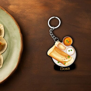 Customized Indian Food Keychain With Name | Love Craft Gifts