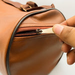 Custom Name Leather Duffel Bag – Personalized Travel & Gym Companion | Love Craft Gifts