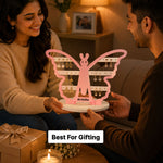Personalized Butterfly Jewellery Holder Stand 9x4 Inch | Custom Name Earrings Organizer for Women & Girls | Love Craft Gifts™