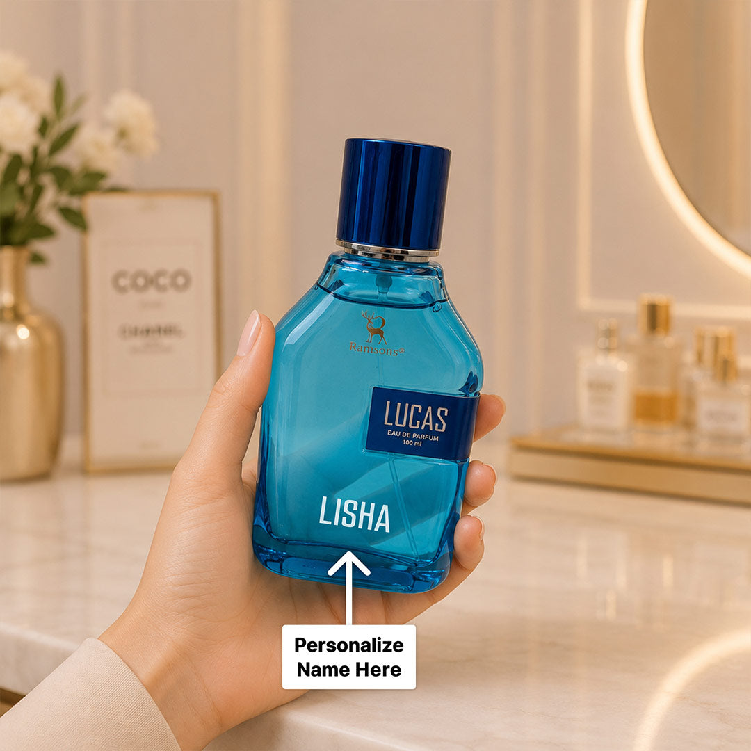 Personalized Ramsons Lucas Perfume Spray with Custom Name | Luxury Perfume Gift for Men & Boys - 100ml | Love Craft Gifts™