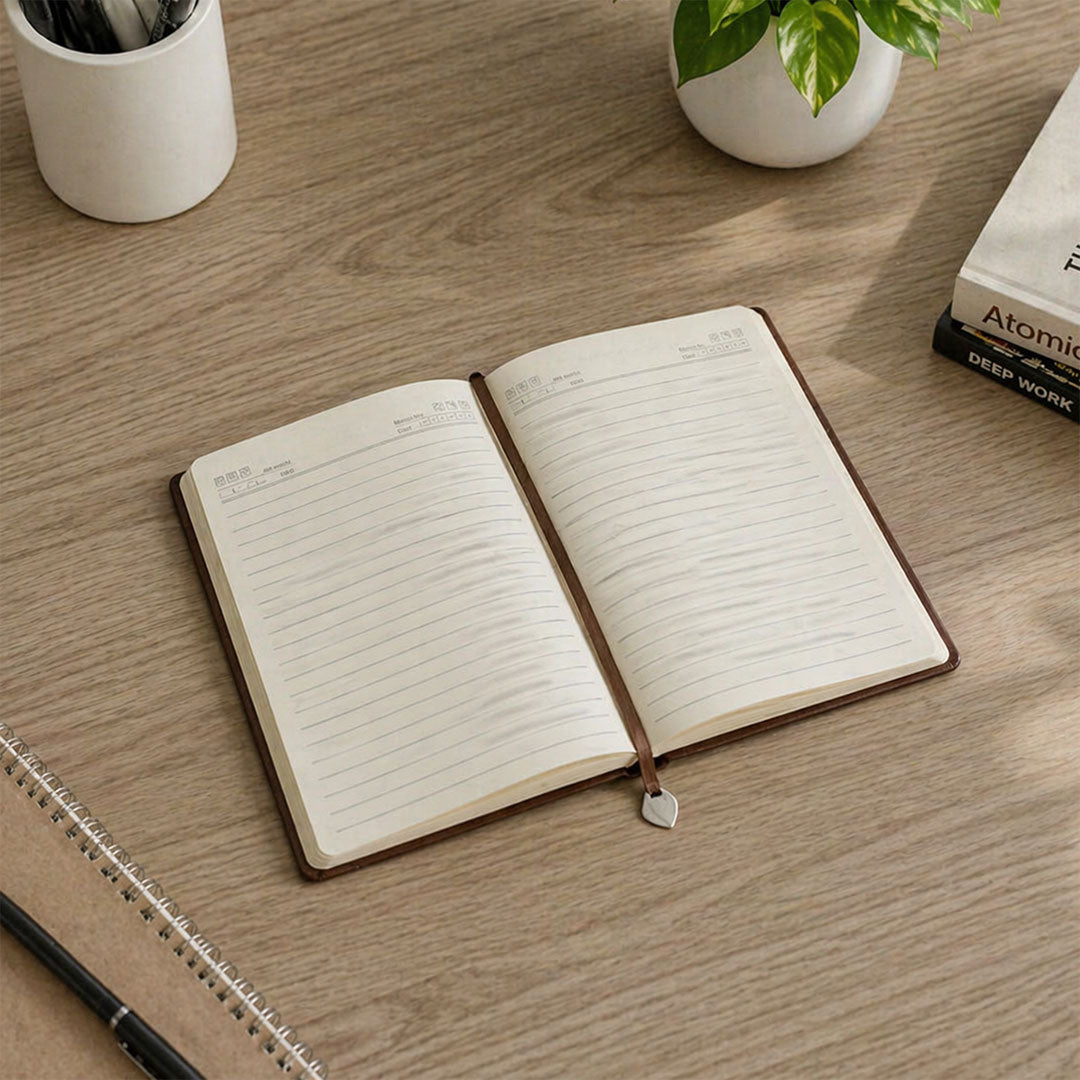 Personalized Premium Leather Diary with Custom Name – Executive Notebook Gift for Men & Women (Standard Gift Size) | Love Craft Gifts™