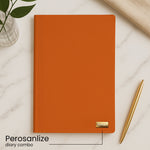 Luxury Personalized Gift Set – Orange Diary, Pen & Red Bottle with Custom Name | Love Craft Gifts