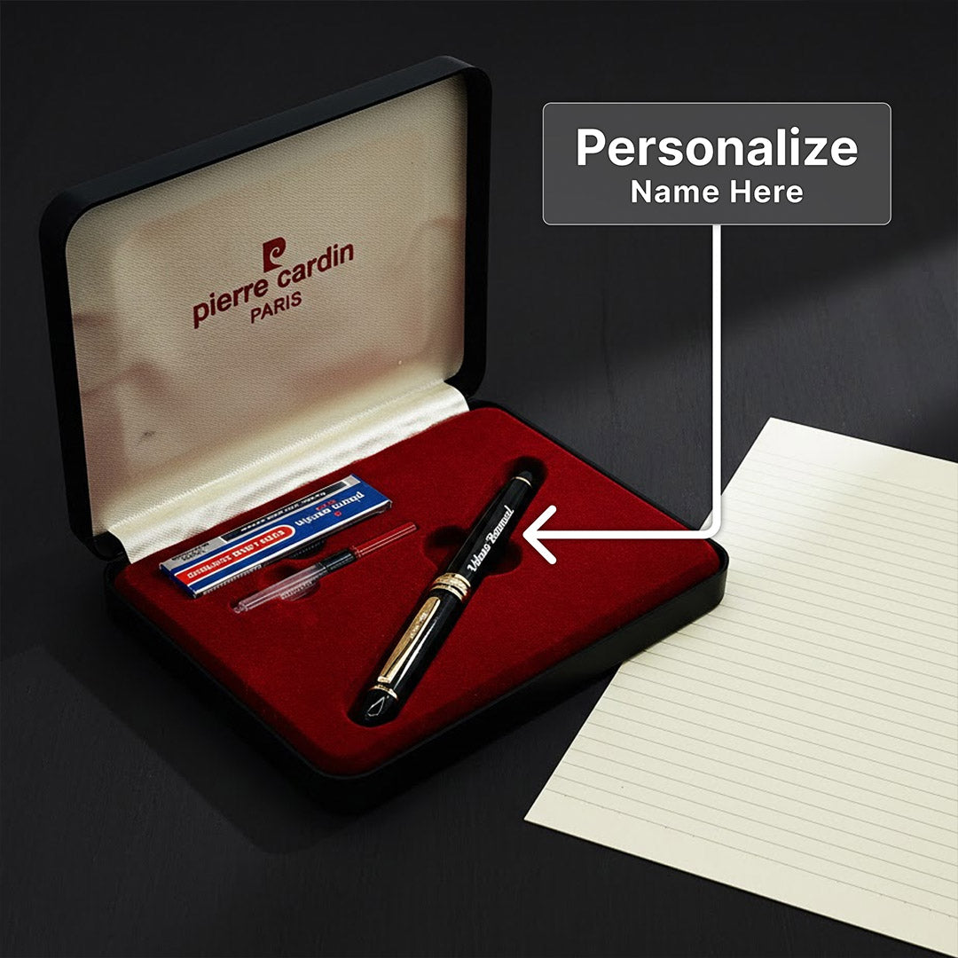 Pierre Cardin President Exclusive Fountain Pen – Personalized Name Gift Set (Blue Ink) | Love Craft Gifts