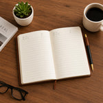 Personalized PU Leather Executive Diary with Name Plate & Card Holder | Premium A5 Journal Gift for Professionals, Office Use & Corporate Gifting | Love Craft Gifts™