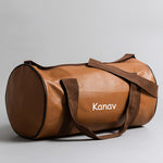 Custom Name Leather Duffel Bag – Personalized Travel & Gym Companion | Love Craft Gifts
