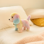 Colorful Dog Plush Toy with Bell Collar | Love Craft Gifts