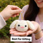 Cute Bunny Pom Pom Keychain – Fluffy Rabbit Bag Charm & Key Ring Accessory | Love Craft Gifts