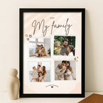 My Family 2023 Photo Collage Frame – Custom Wall Art with 4 Pictures | Love Craft Gifts