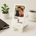 Personalized Couple Mobile Stand – Custom Photo & Name Phone Holder Gift | Love Craft Gifts