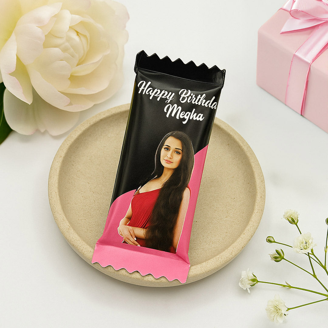Custom Chocolate Wrapper – Photo & Name | Love Craft Gifts