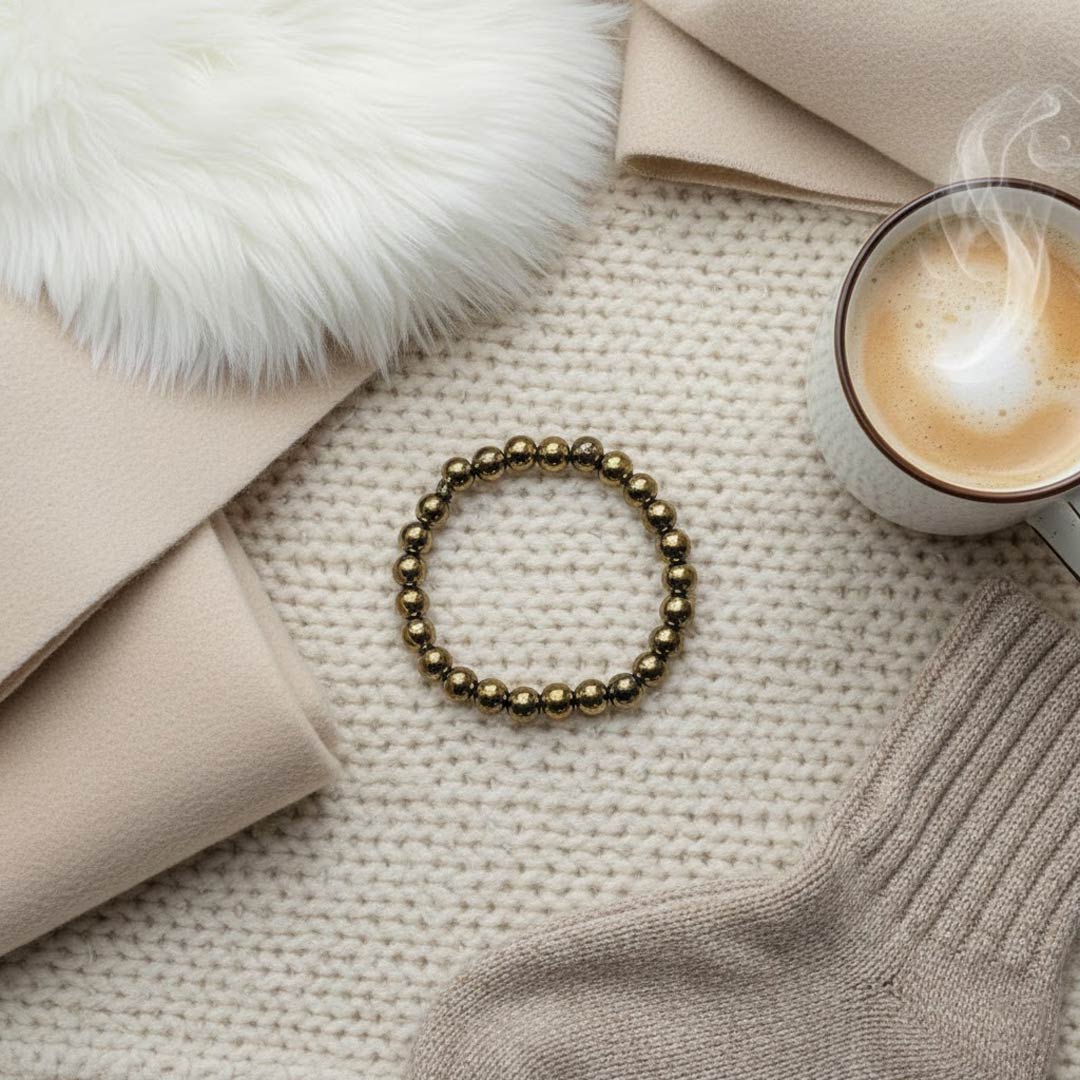 Astrotalk Raw Pyrite Bracelet – Certified Natural Crystal for Money, Confidence & Success | Love Craft Gifts