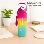 Personalized Gradient Water Bottle with Time Markers | Love Craft Gifts