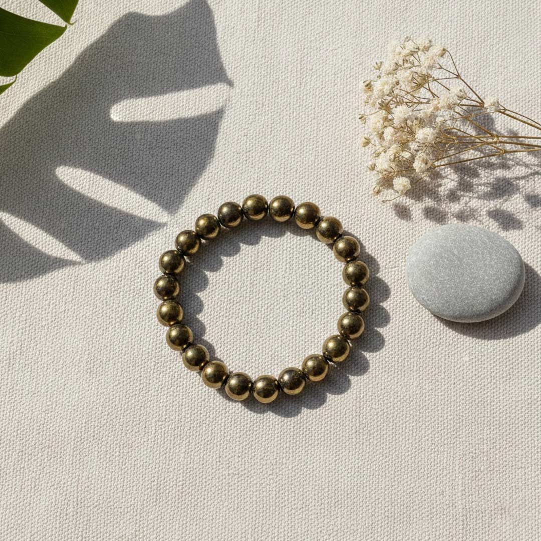 Astrotalk Raw Pyrite Bracelet – Certified Natural Crystal for Money, Confidence & Success | Love Craft Gifts